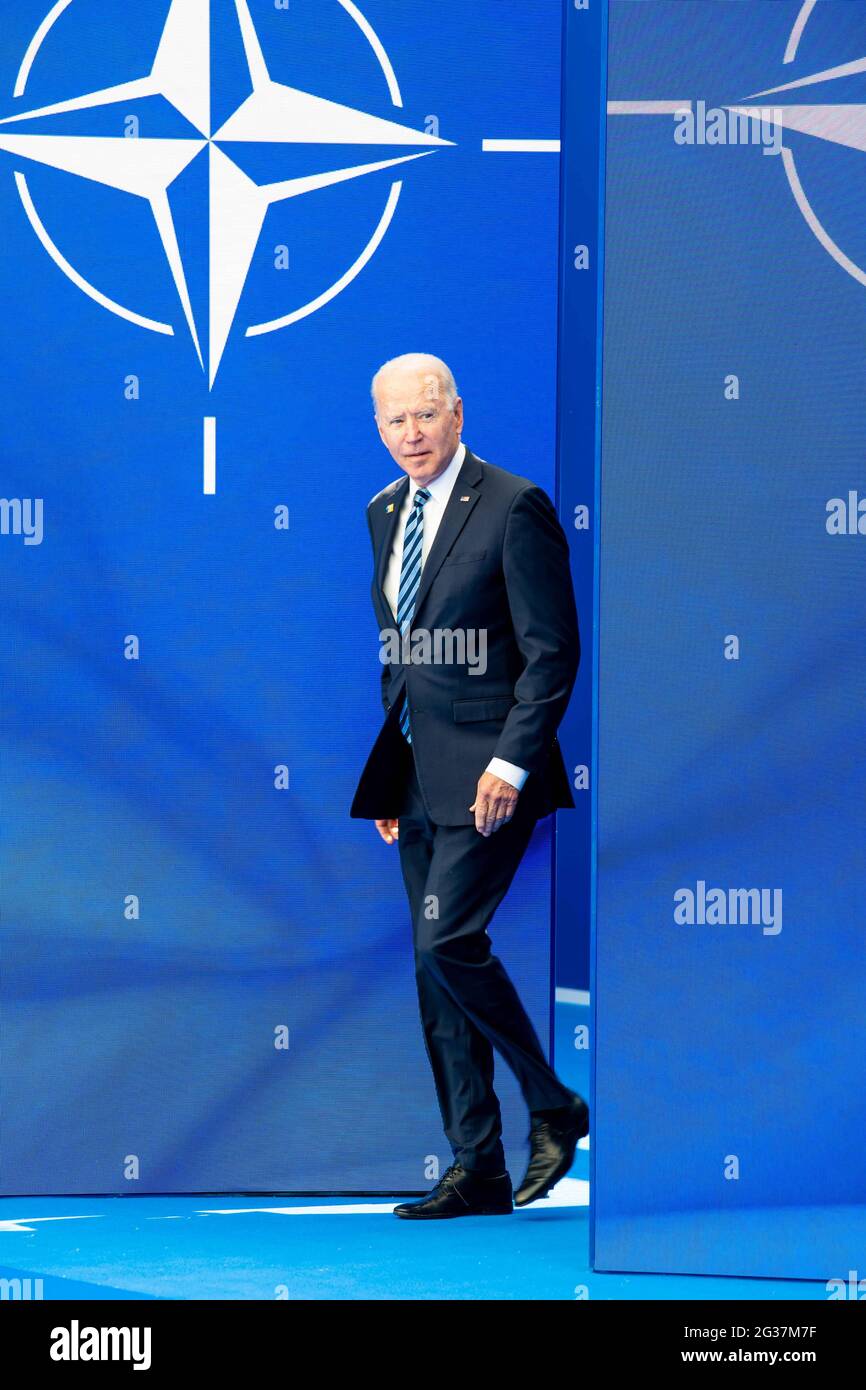 US President Joe Biden during NATO SUMMIT 2021 in Brussels, Belgium ...