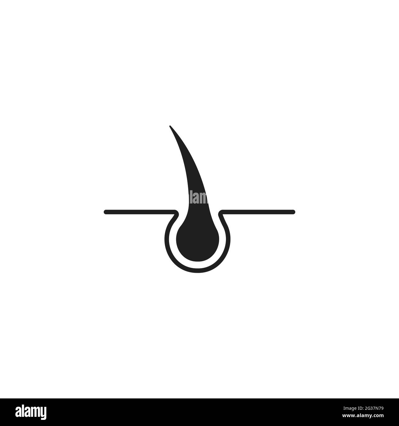 Hair icon flat vector illustration Stock Vector Image & Art - Alamy