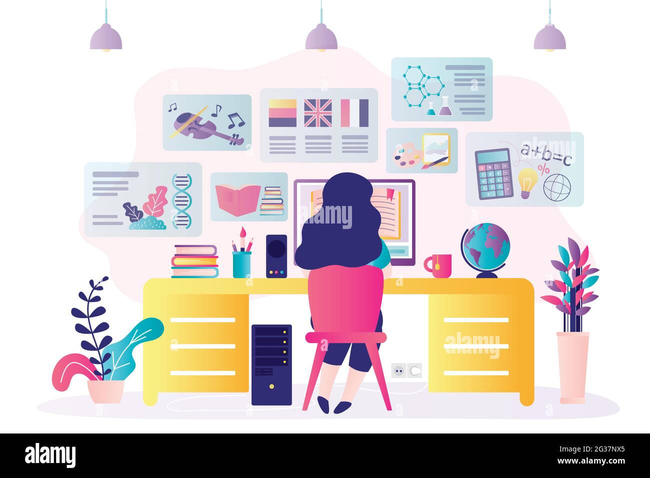 Girl teenager sitting home Cut Out Stock Images & Pictures - Alamy