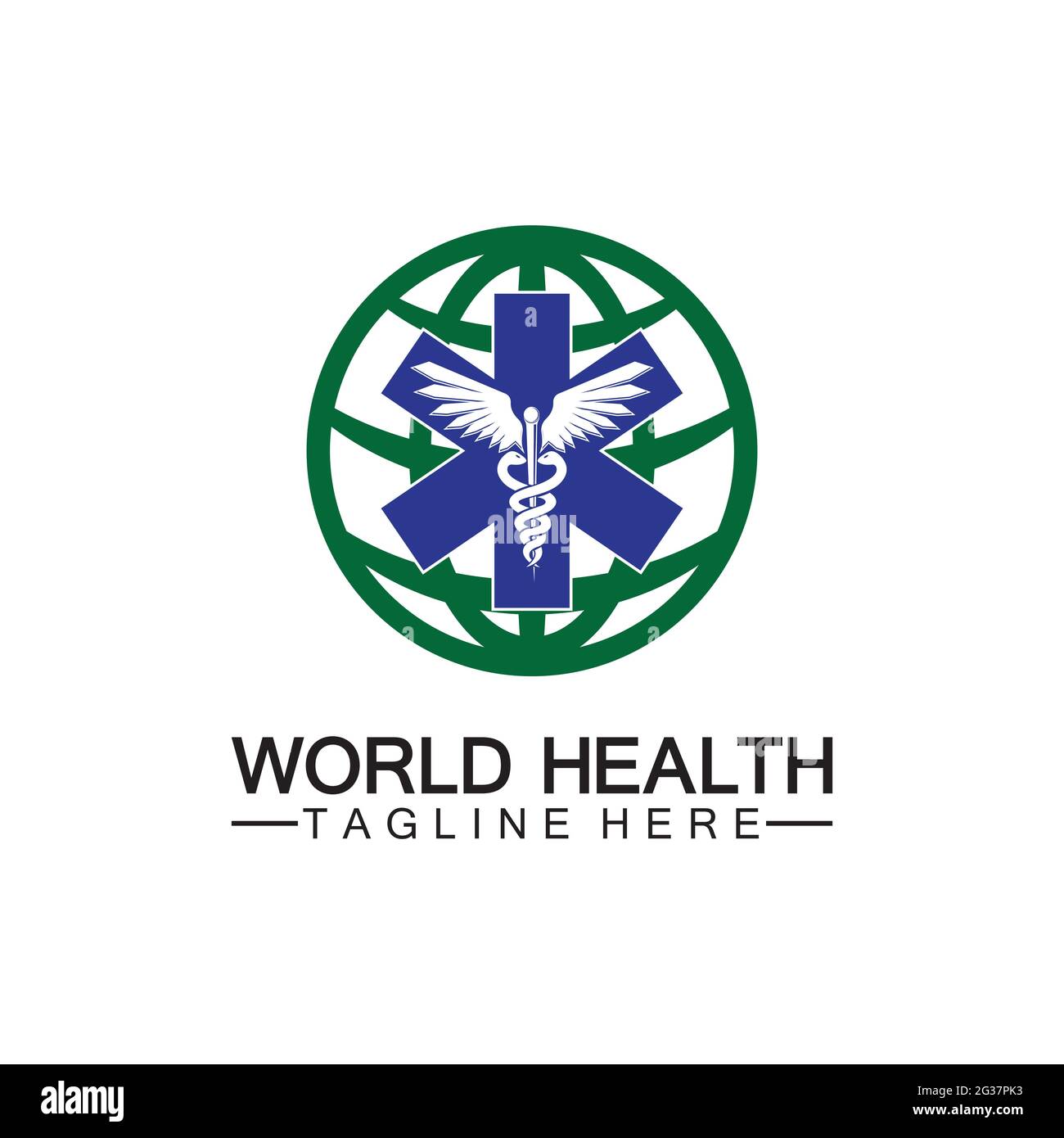 World health logo vector illustration design template Stock Vector