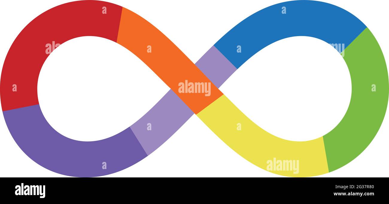 The International sign of Autism Awareness, logo, symbol, ribbon Stock Vector