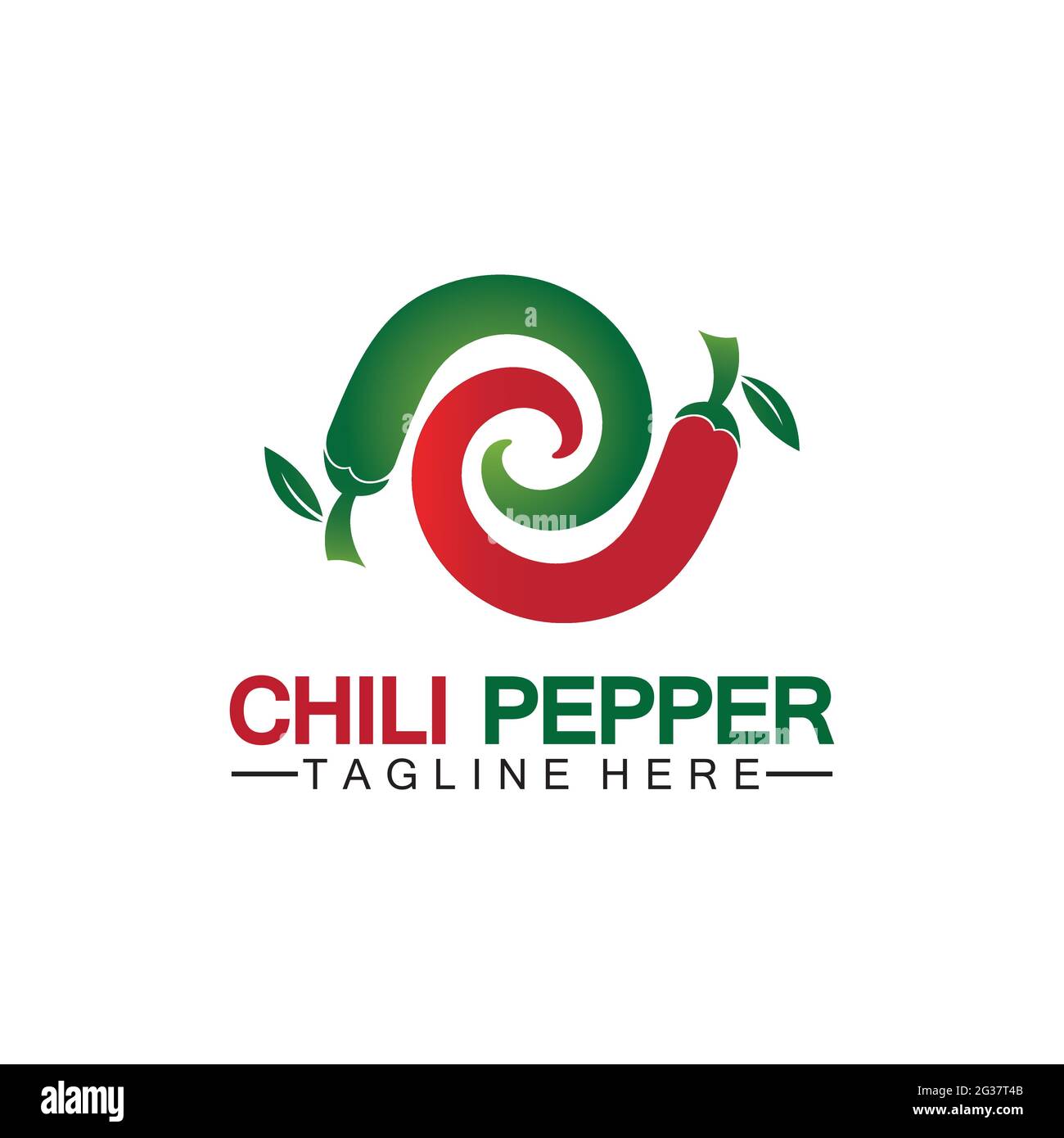 Chili pepper logo vector icon illustration design template Stock Vector