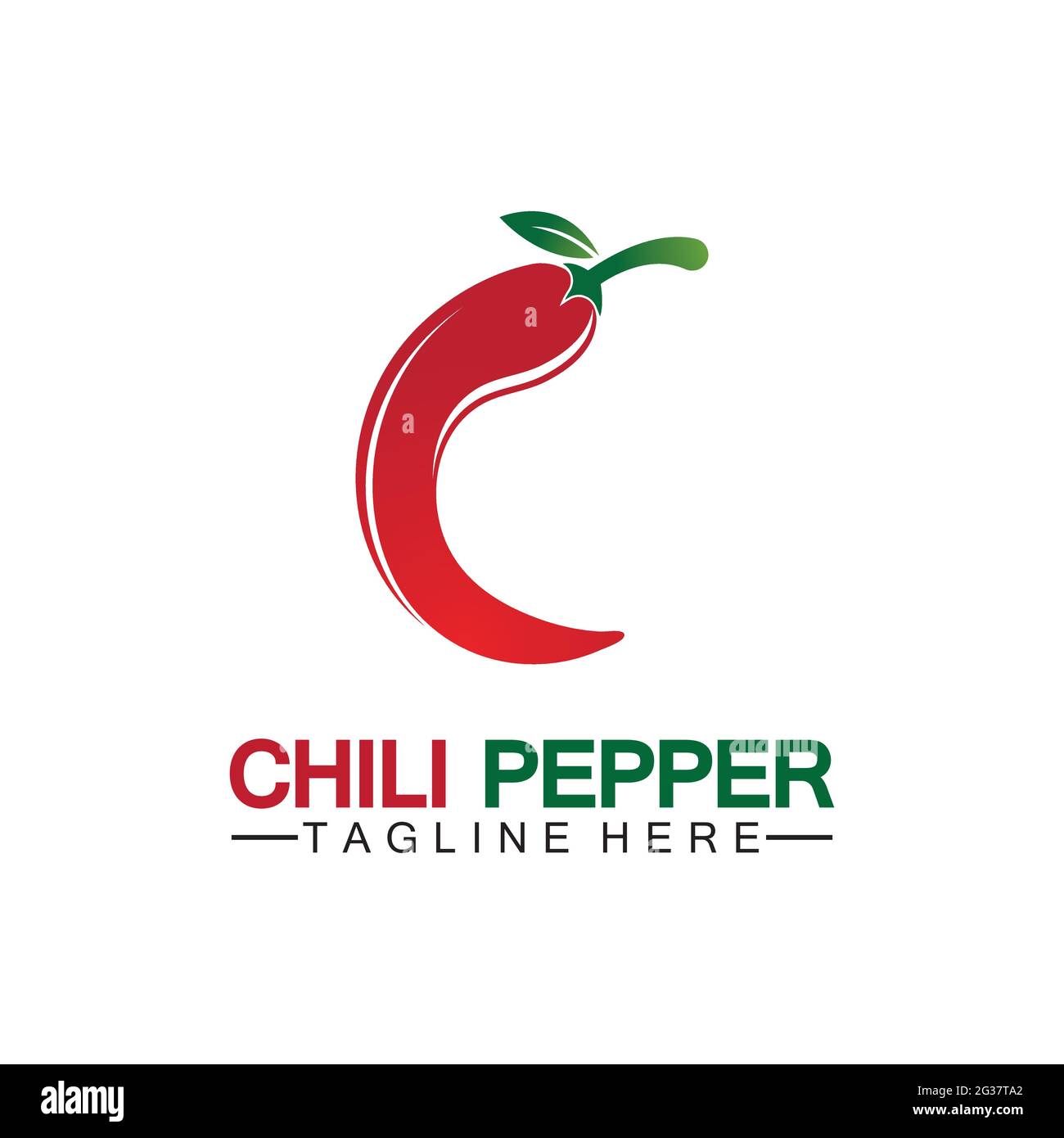 Chili pepper logo vector icon illustration design template Stock Vector