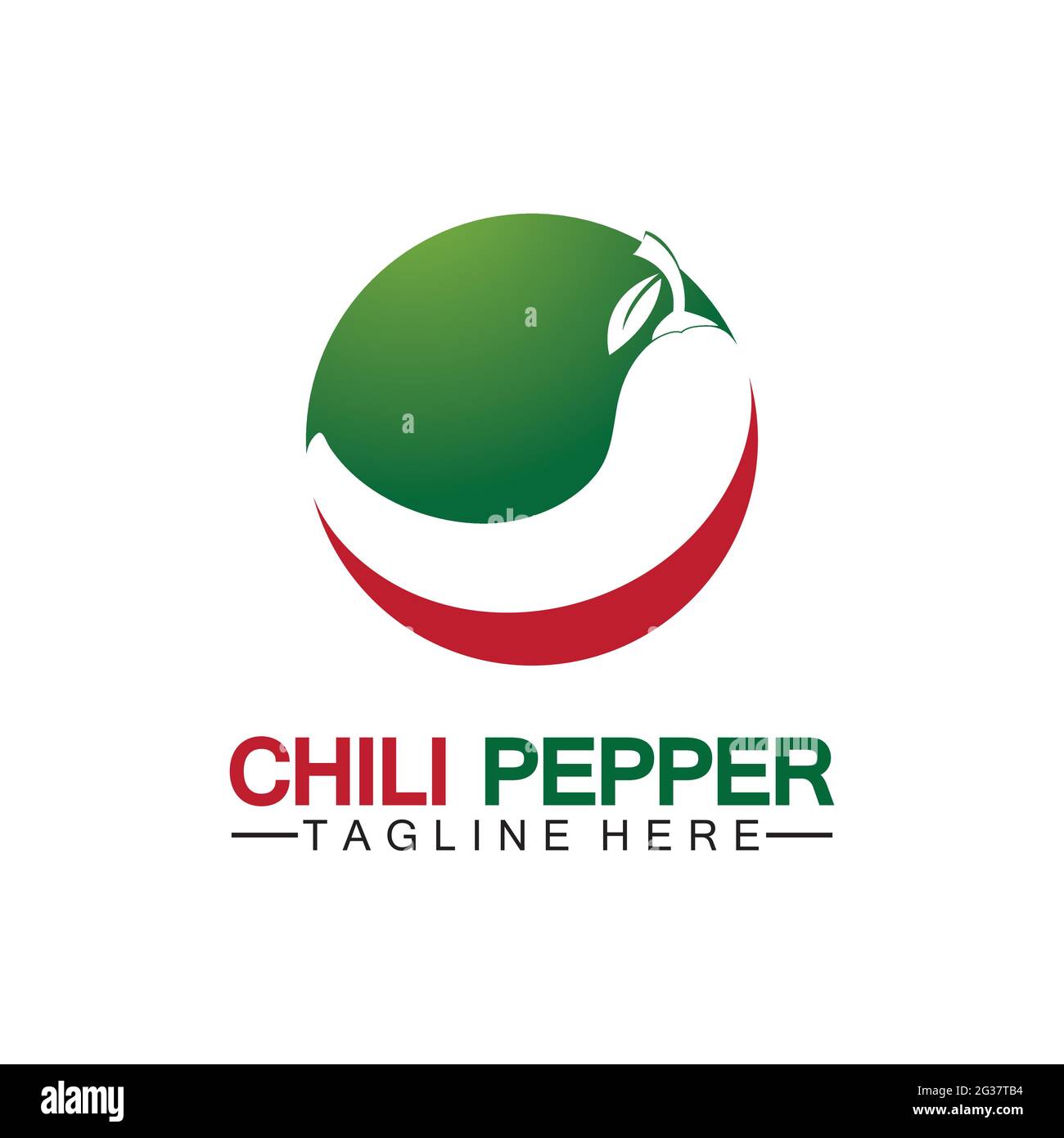Chili pepper logo vector icon illustration design template Stock Vector