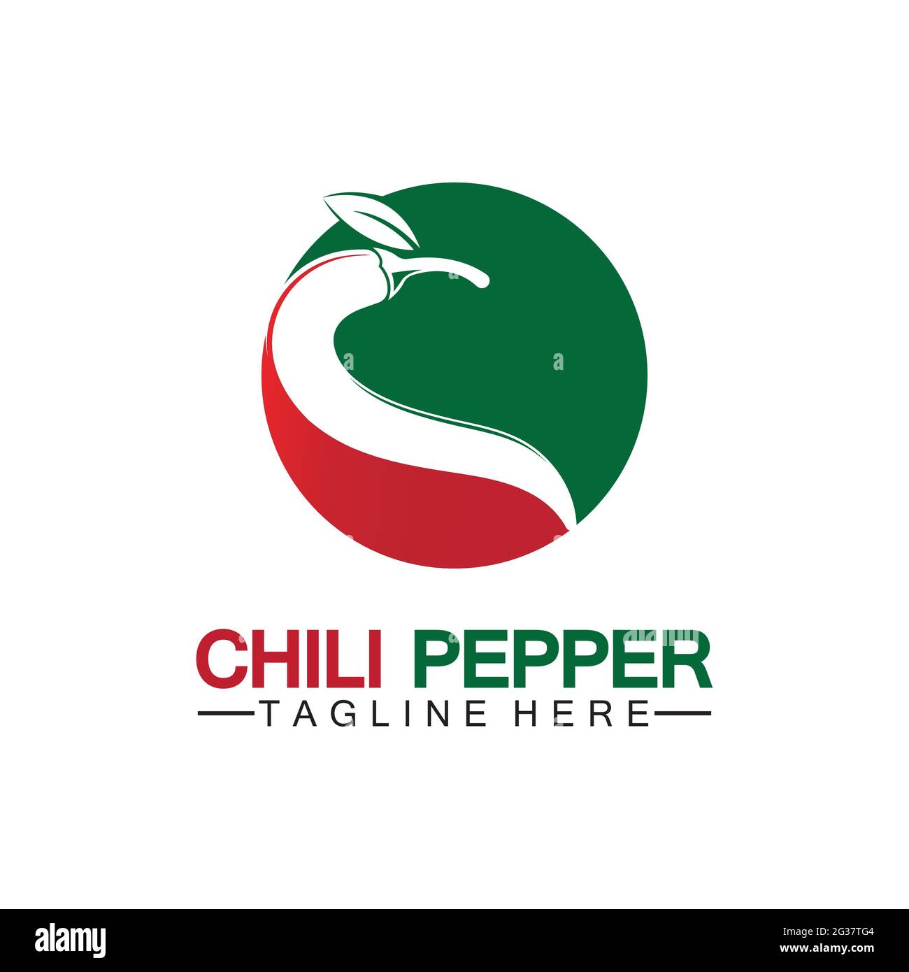 Chili pepper logo vector icon illustration design template Stock Vector