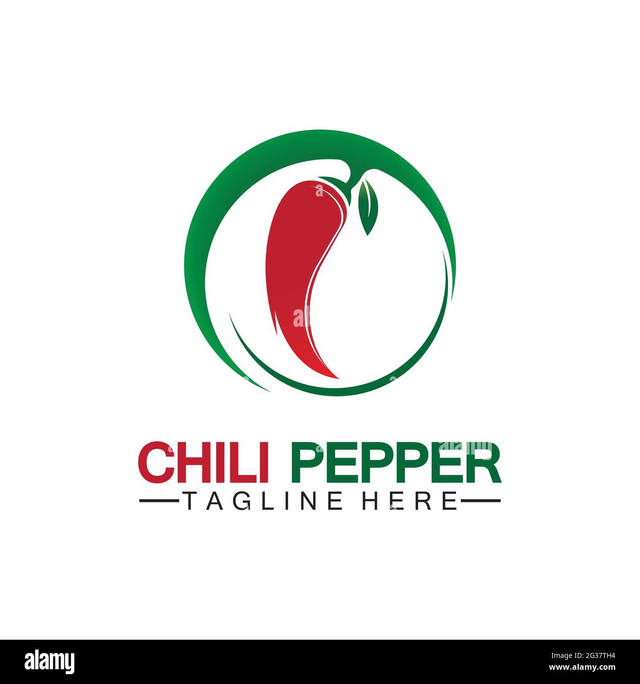 Chili pepper logo vector icon illustration design template Stock Vector