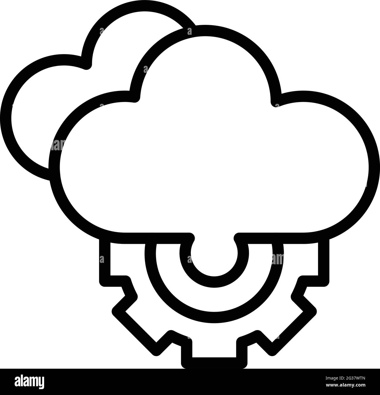 Data cloud internet icon. Outline Data cloud internet vector icon for ...