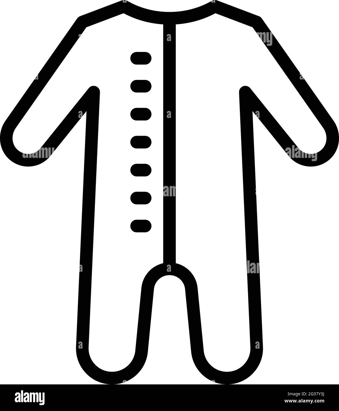 Baby clothes icon. Outline Baby clothes vector icon for web design