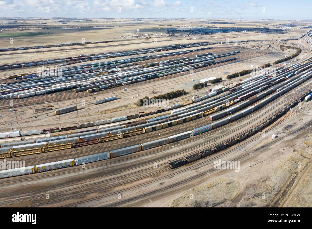 Bailey Yard World S Largest Railroad Classification Yard North Platte Nebraska Usa Stock Photo Alamy