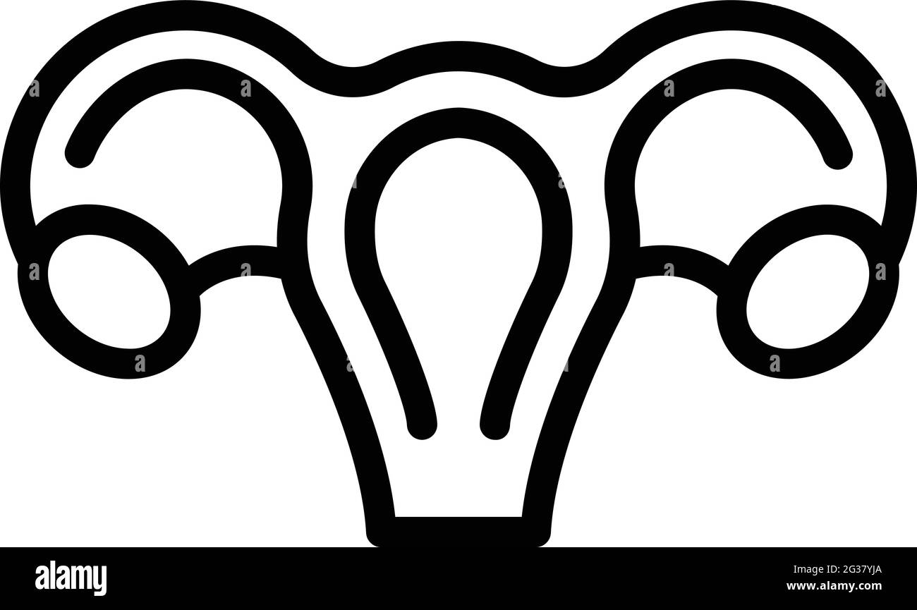 Female uter icon. Outline Female uter vector icon for web design ...