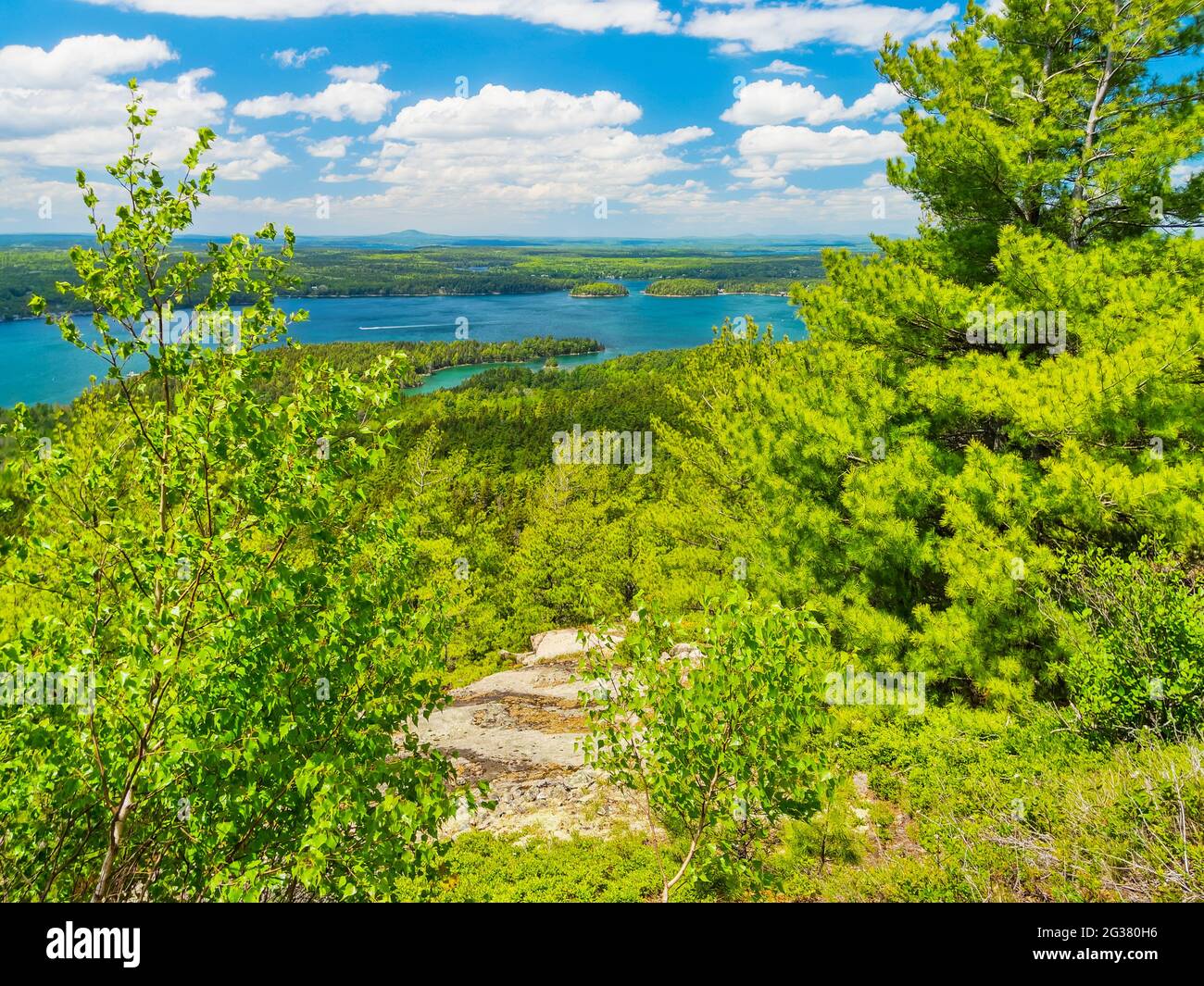 Giant Slide Loop Carriage Road, Acadia National Park, Maine, USA Stock Photo