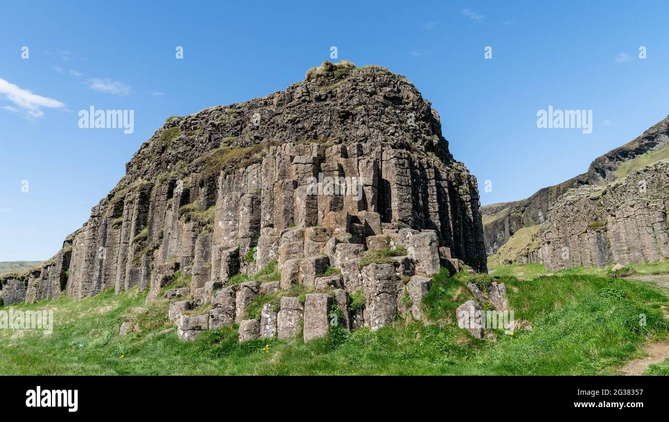 Dwarfed Column Dverghamrar sea eroded basalt columns also known as the Dwarf Rocks ...