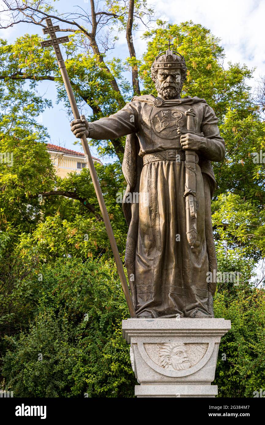 Monument of Tsar Samuil in Sofia, Bulgaria Stock Photo