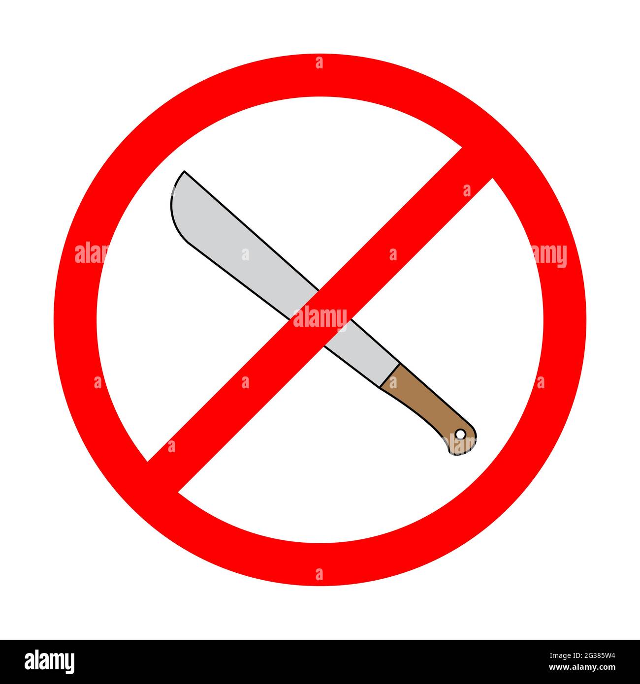 No Knife sign. Vector illustration. No Weapon sign Stock Vector Image