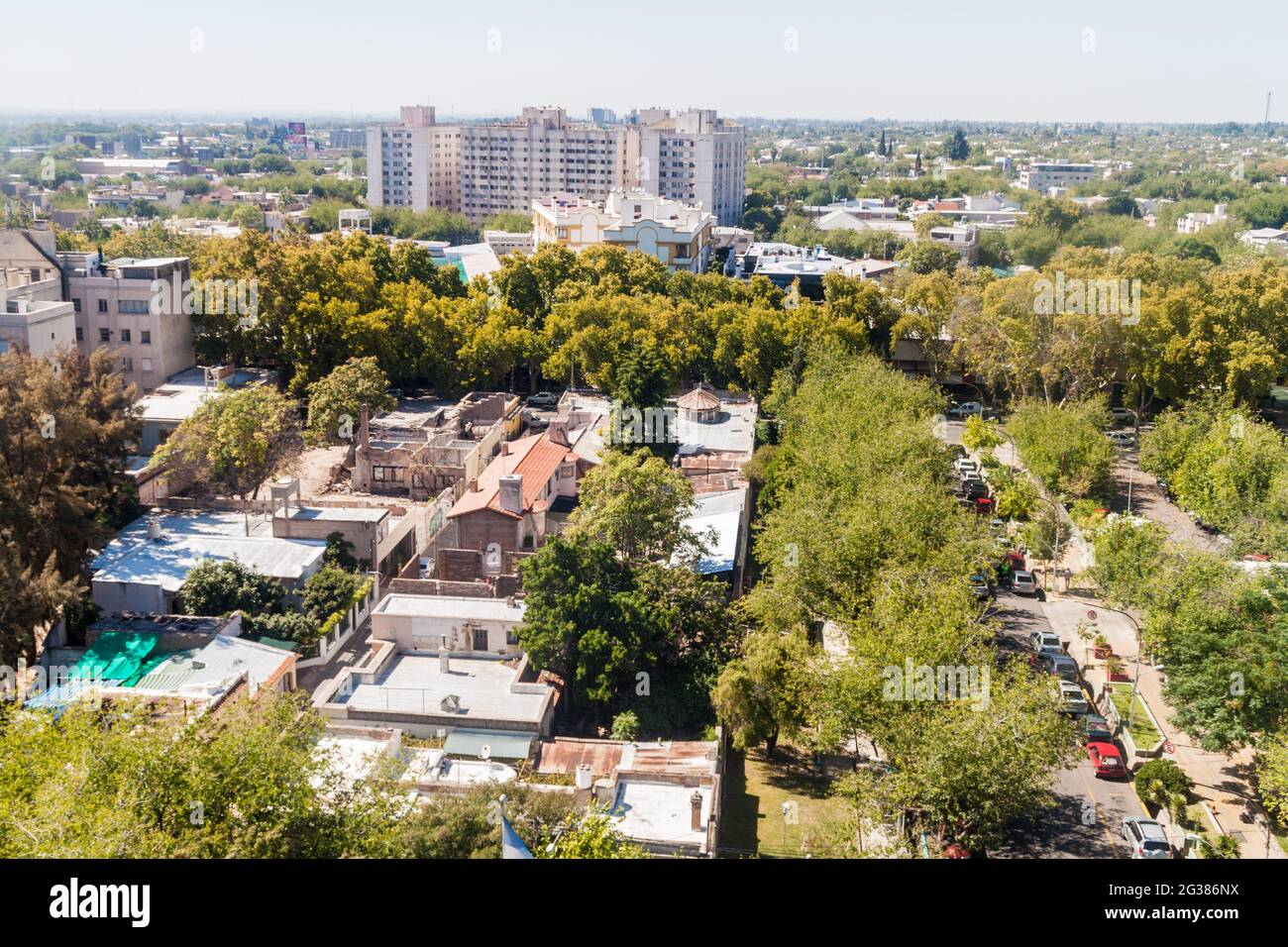 Aerial view of Mendoza, Argentina Stock Photo