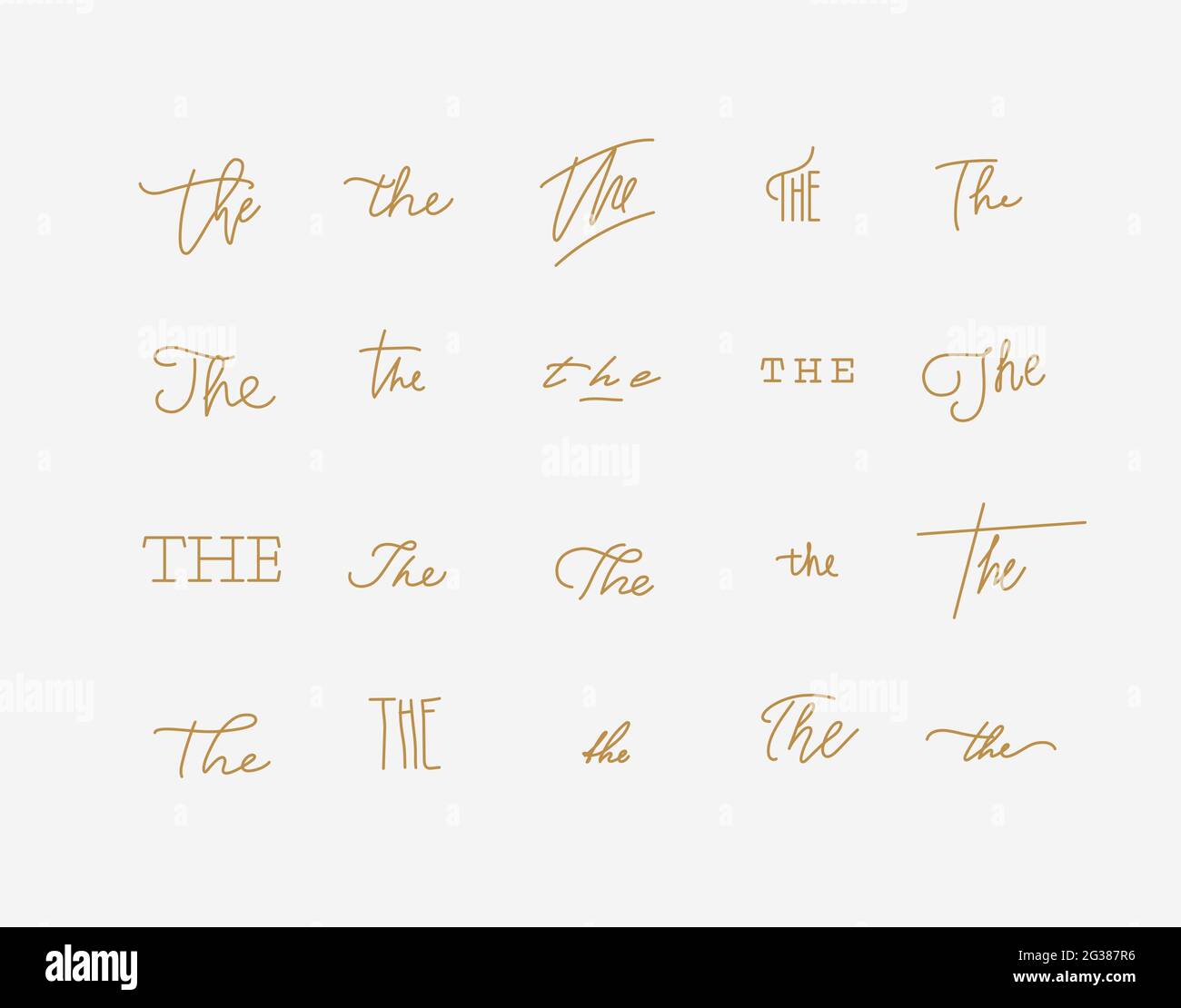 Set of minimalist style elements the drawing on turquoise background