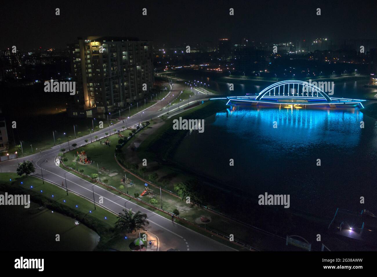 night view of city Stock Photo
