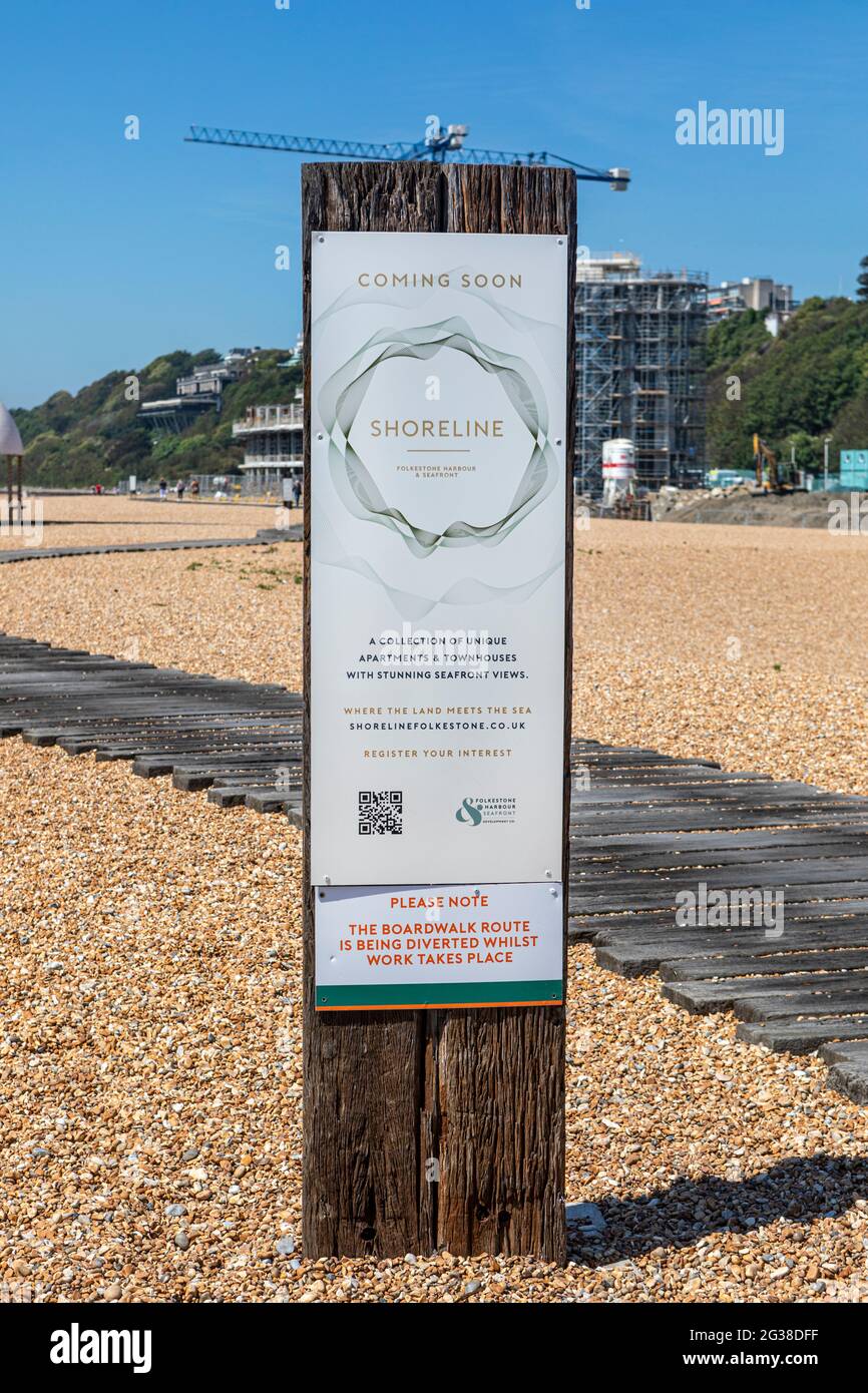 Folkestone harbour Shoreline seafront development Stock Photo Alamy