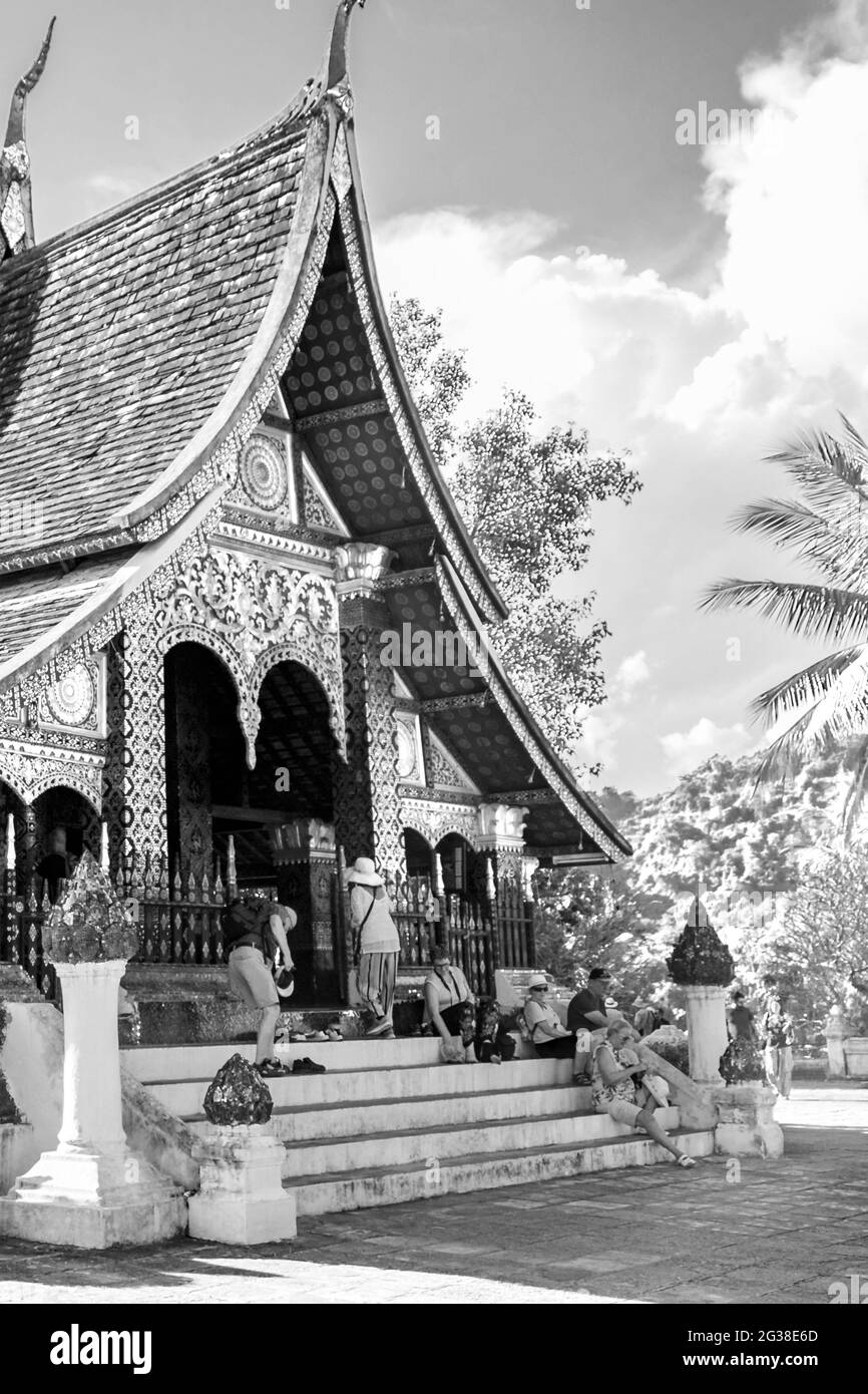 Vat that luang Black and White Stock Photos & Images Alamy