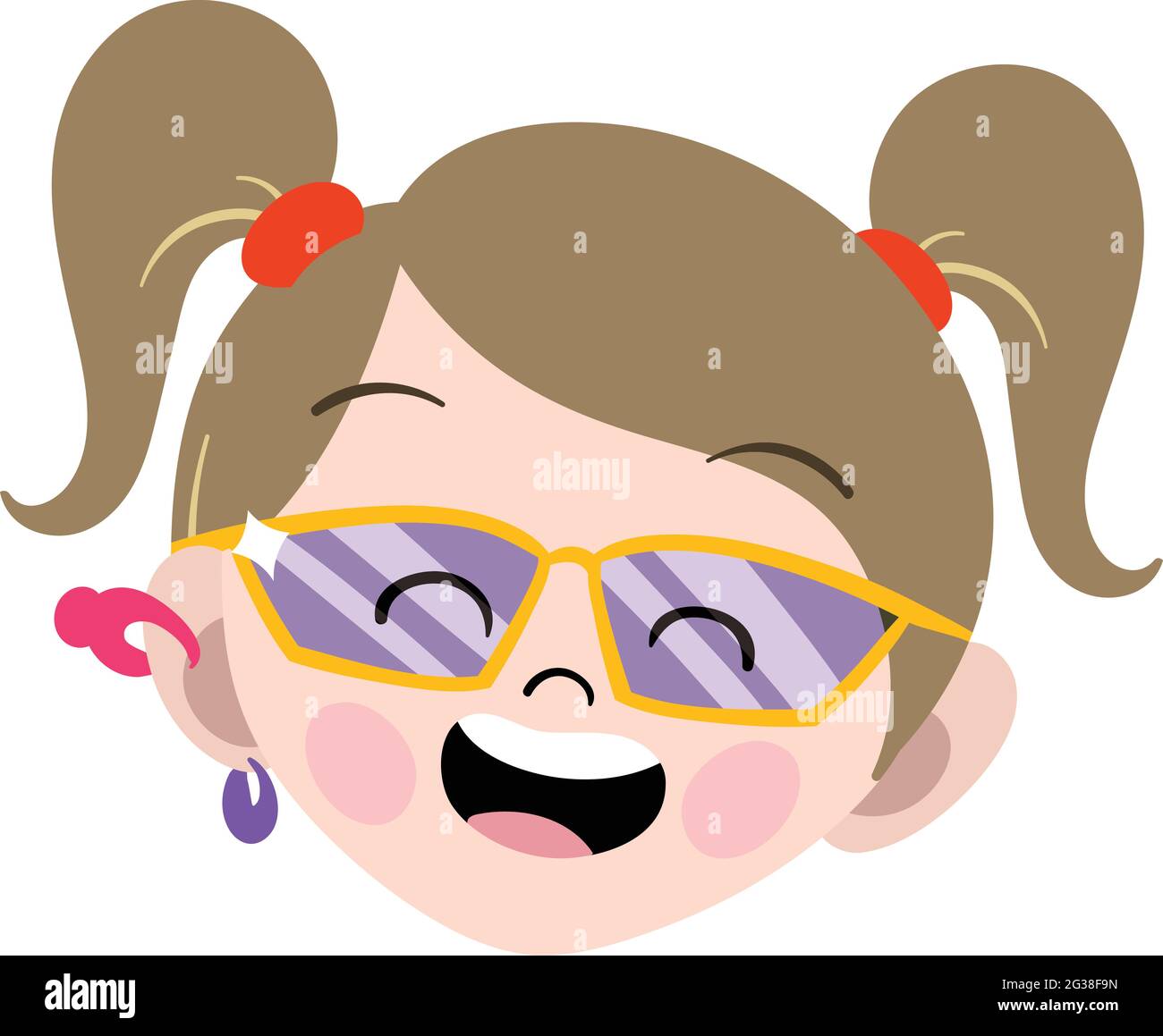 Cute Blonde Girl Child Face. Smart and Adorable Girl Child with Blonde  hair. Cute Face with Innocent Expressions looking Happy. Smiling Face.  Happy Fa Stock Vector Image & Art - Alamy