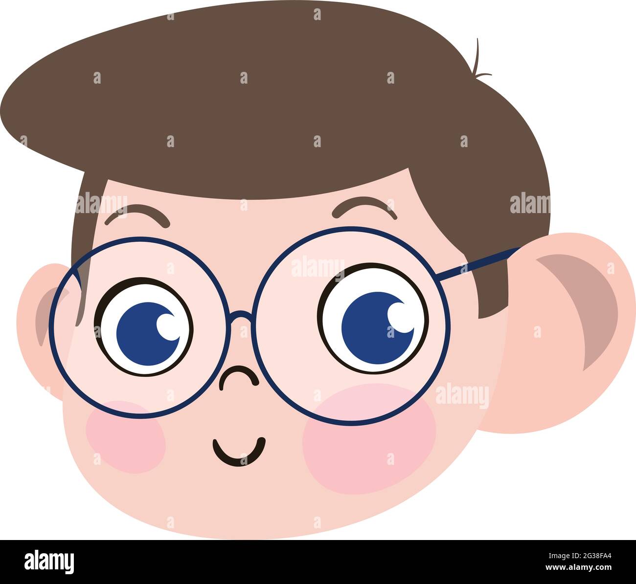 Cute Boy Child Face. Smart and Adorable Boy Child with Spectacles. Cute Face  with Innocent Expressions looking Happy. Smiling Face. Happy Face Stock  Vector Image & Art - Alamy