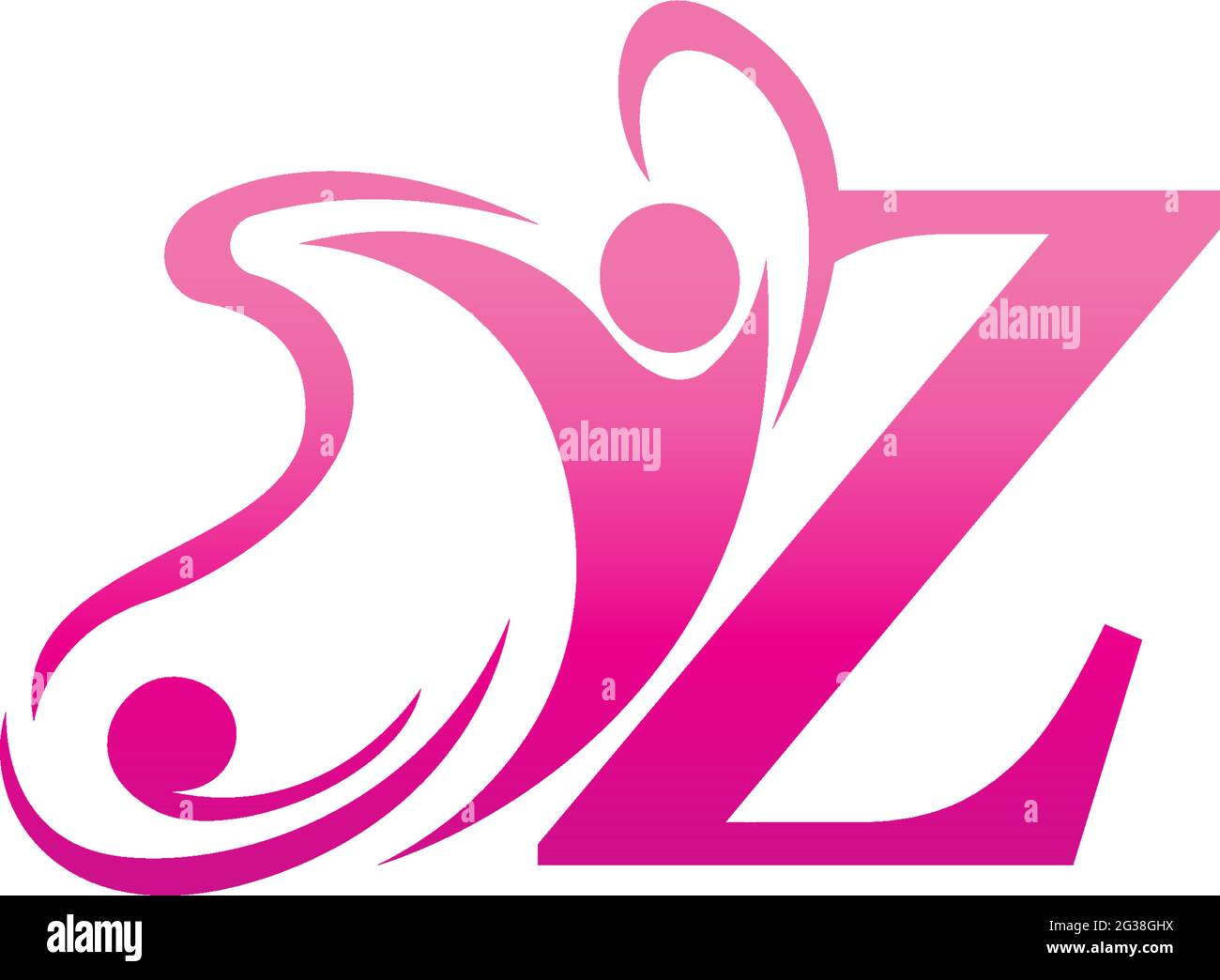 Letter Z butterfly and success human icon logo design illustration ...