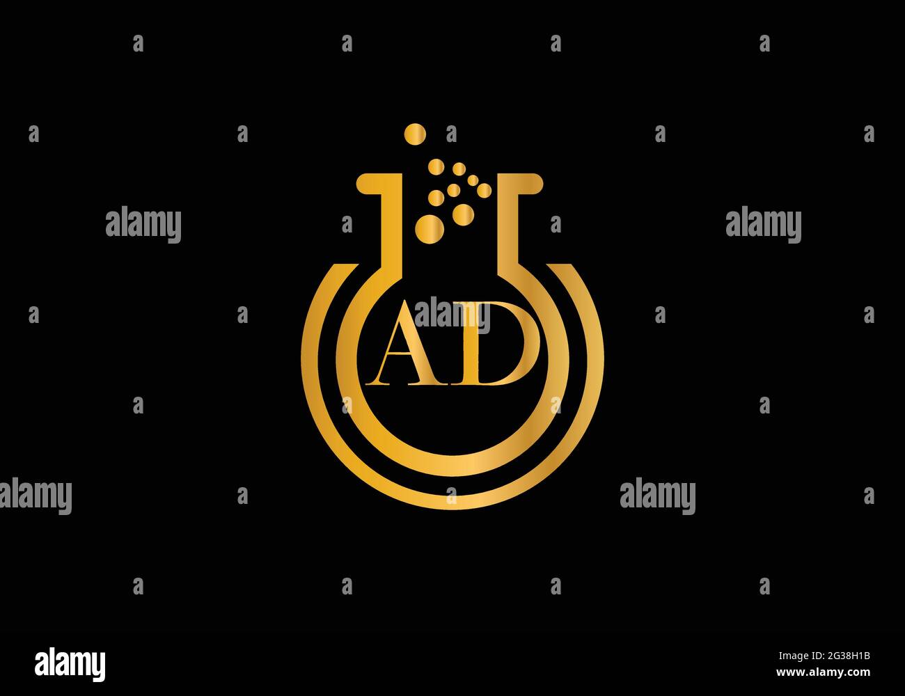 Initial Laboratory with Letter A D Creative Modern Business Typography Vector Template. Stock Vector