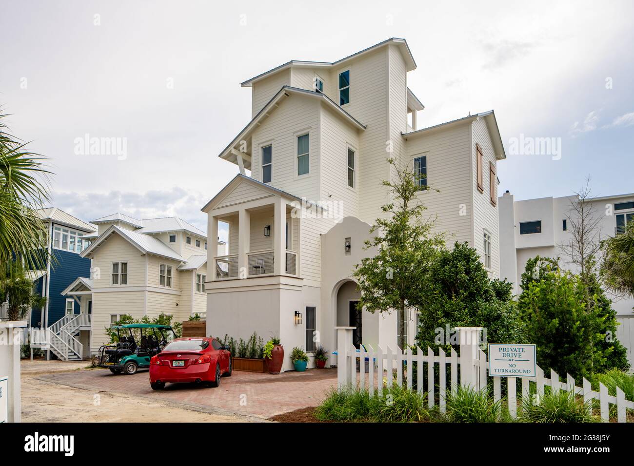 Seaside, FL, USA June 12, 2021 Seaside Florida real estate used for