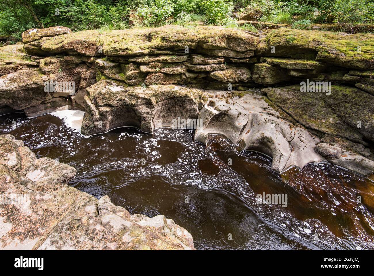 Below the 'Strid' at Bolton Abbey Stock Photo
