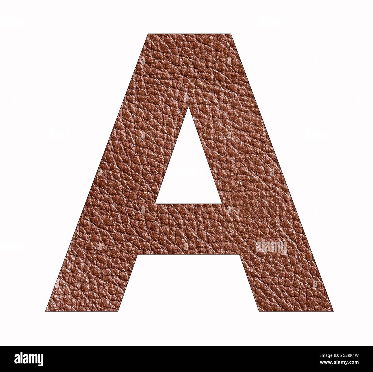 Alphabet Letter A Brown Leather Texture Background Stock Photo Alamy