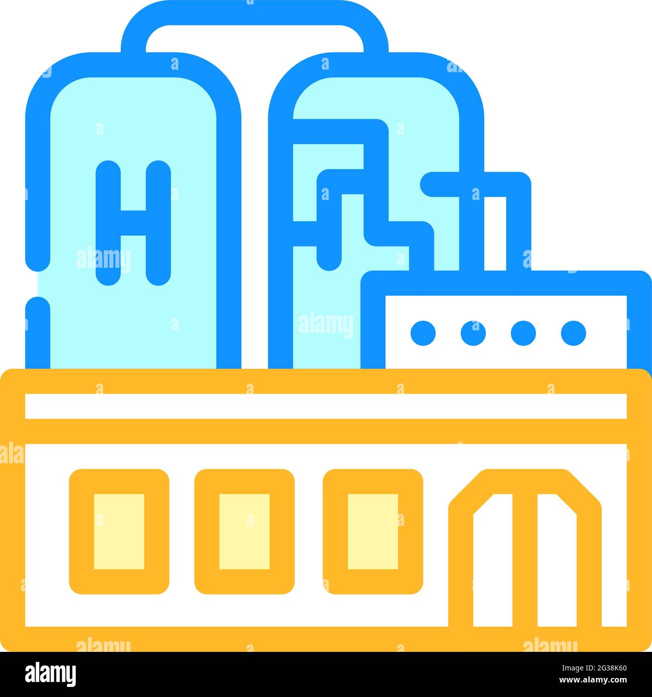 factory production hydrogen color icon vector illustration Stock Vector ...