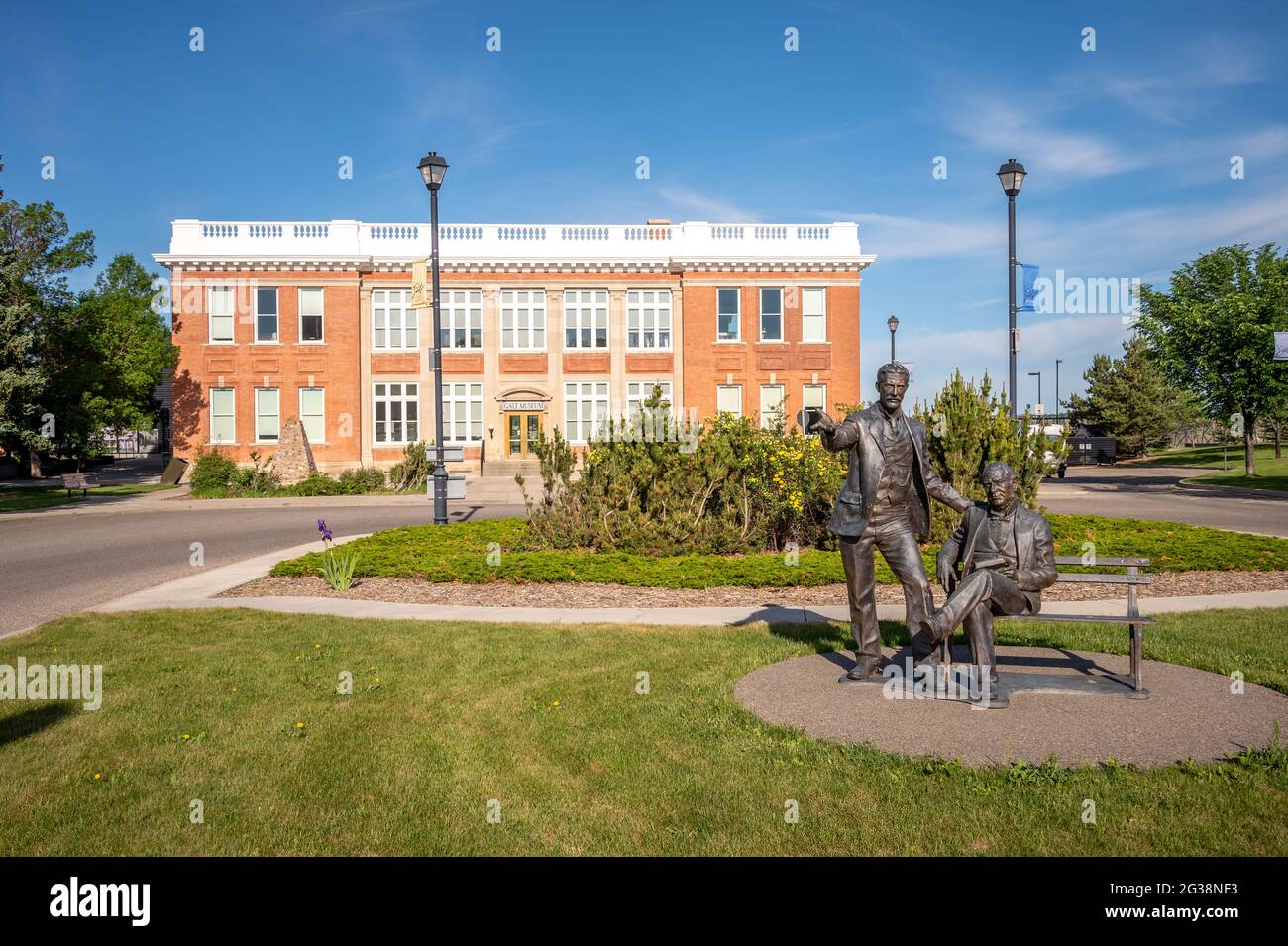 Lethbridge, Alberta - June 13, 2021: The exterior facade and grounds of the Galt Museum in Lethbridge. Stock Photo