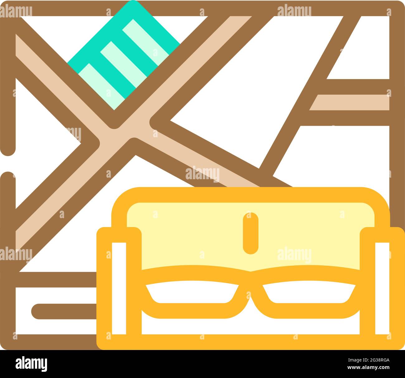 wall with slanting shelves color icon vector illustration Stock Vector ...