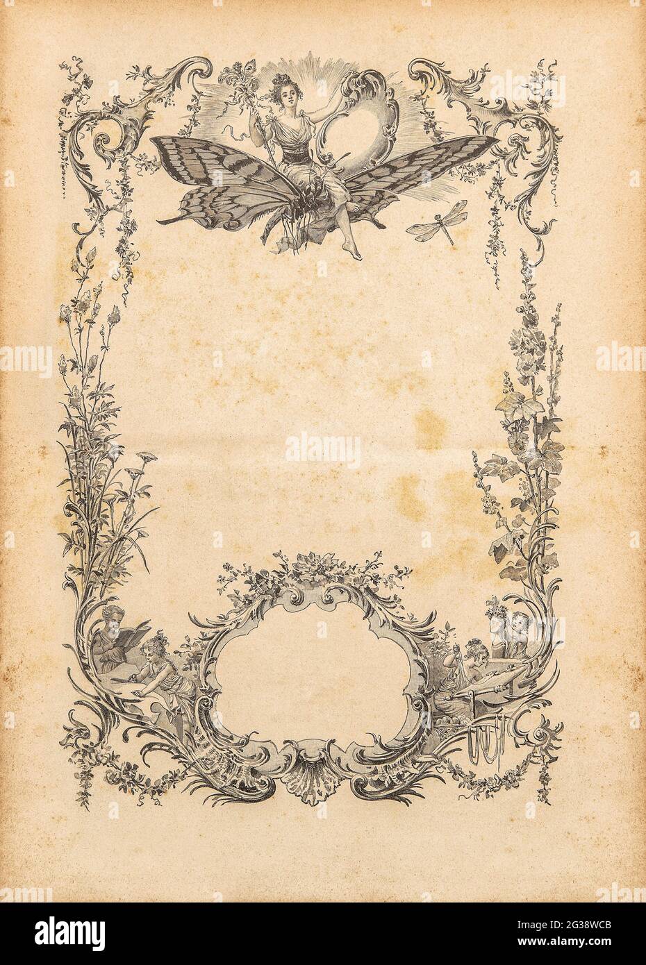 Old paper sheet. Scrapbooking crafting decoupage object. Vintage style  overlay Stock Photo - Alamy