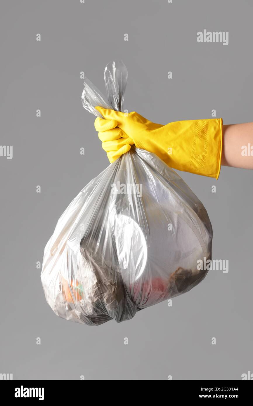 Trash Bags Full Garbage Pink Background Stock Photo by ©NewAfrica 567530188