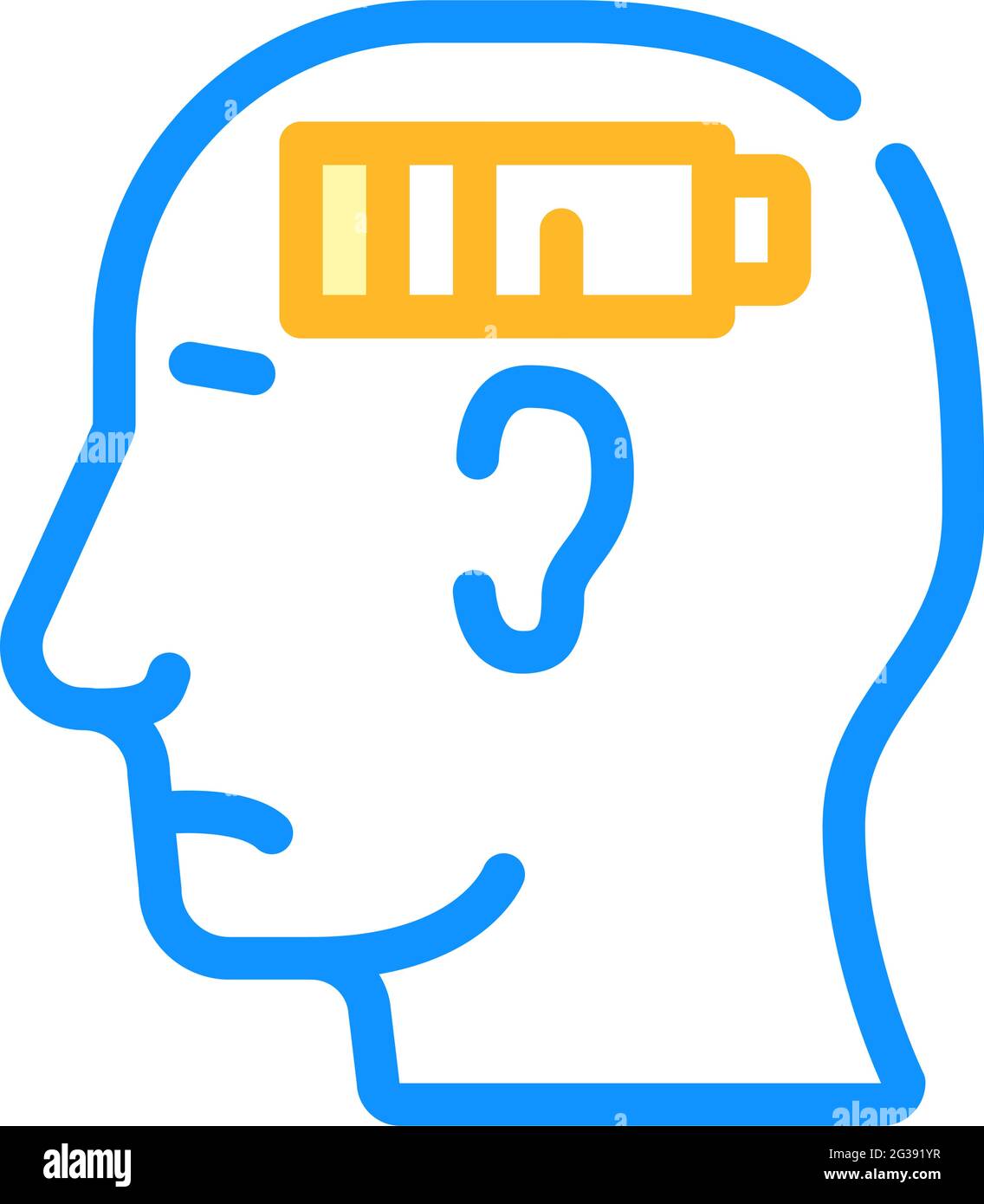 lack of strength neurosis low battery color icon vector illustration