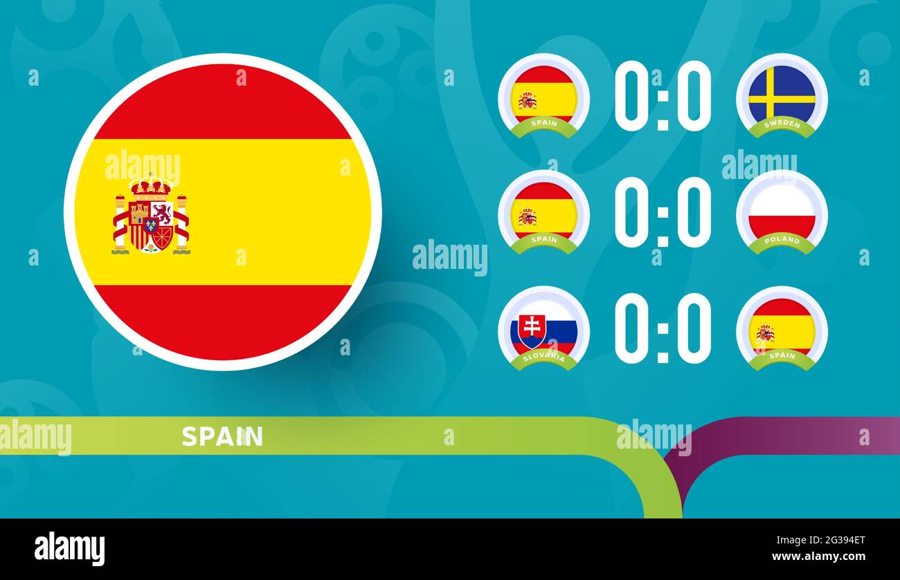 spain national team Schedule matches in the final stage at the 2020