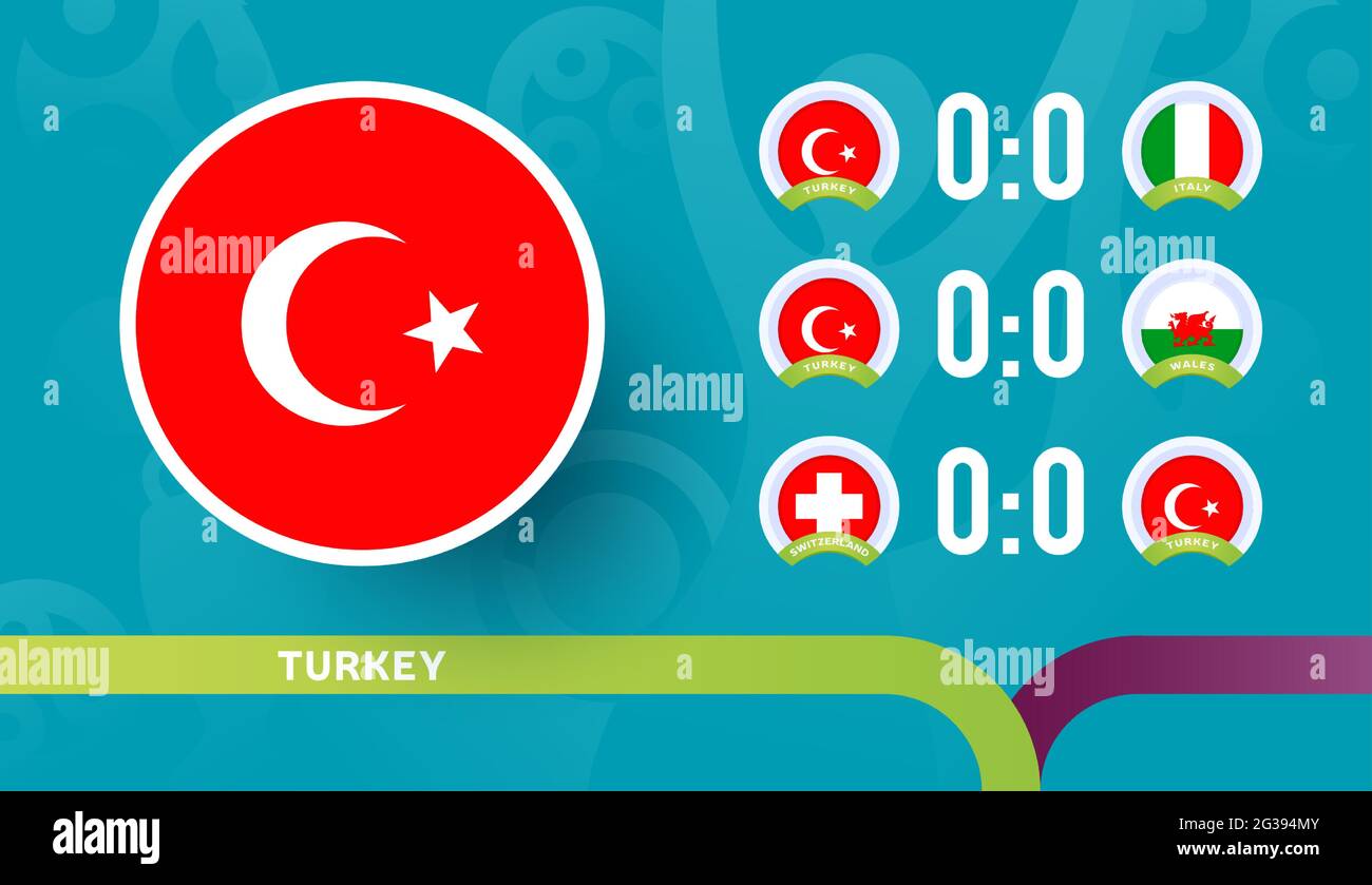 turkey national team Schedule matches in the final stage at the 2020