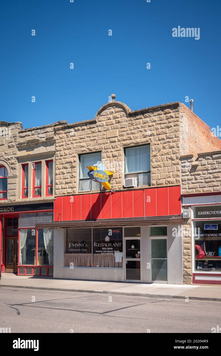 Fort MacLeod, Alberta June 13, 2021 Historic building's in the heart