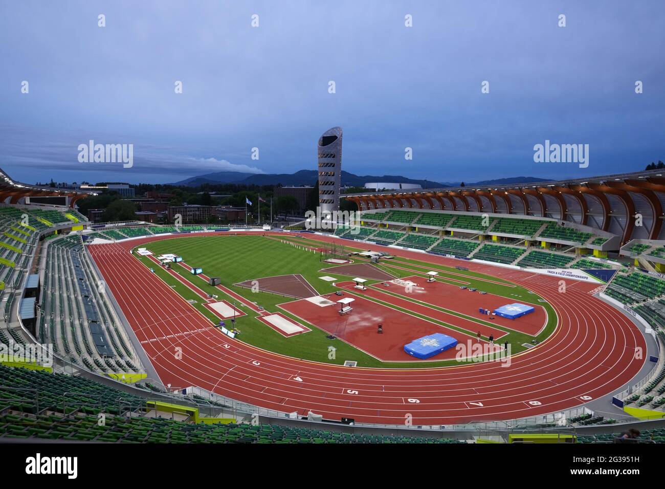 A general view of Hayward Field on the campus of the University of ...