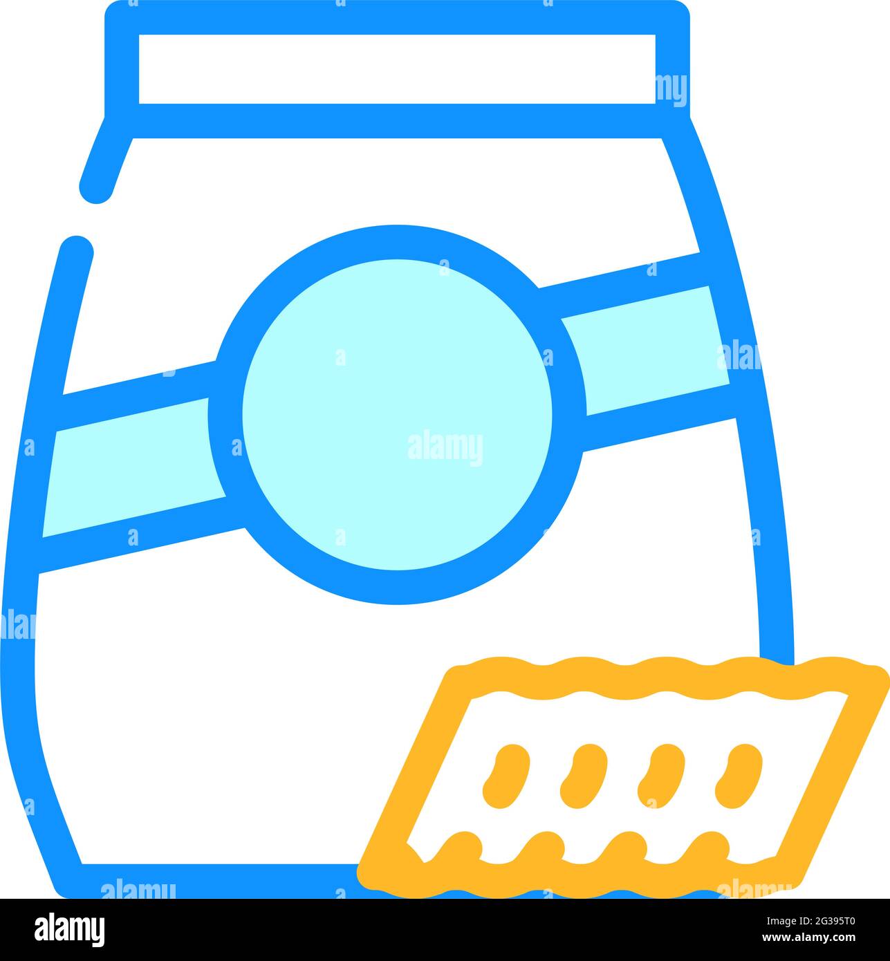 ricciutelle pasta color icon vector illustration Stock Vector