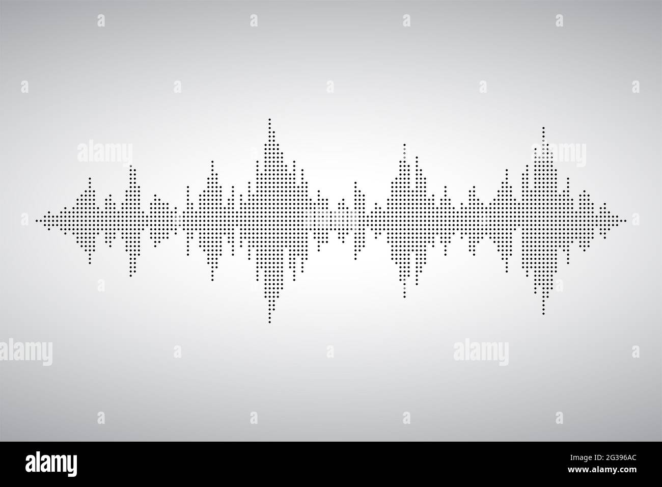 Audio wave from smal dost. Voice sound music shape. Waves of the equalizer. EQ Illustration. Stock Photo