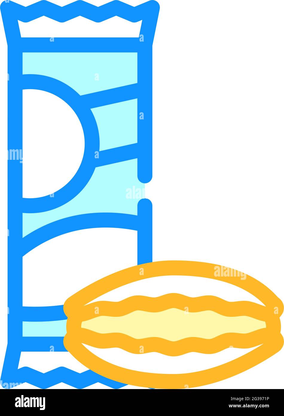 gnocchetti sardi pasta color icon vector illustration Stock Vector