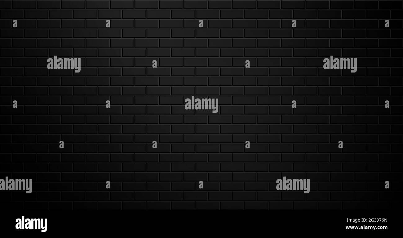 Brick wall background. Place for text or product presentation. Empty dark room. Stock Vector