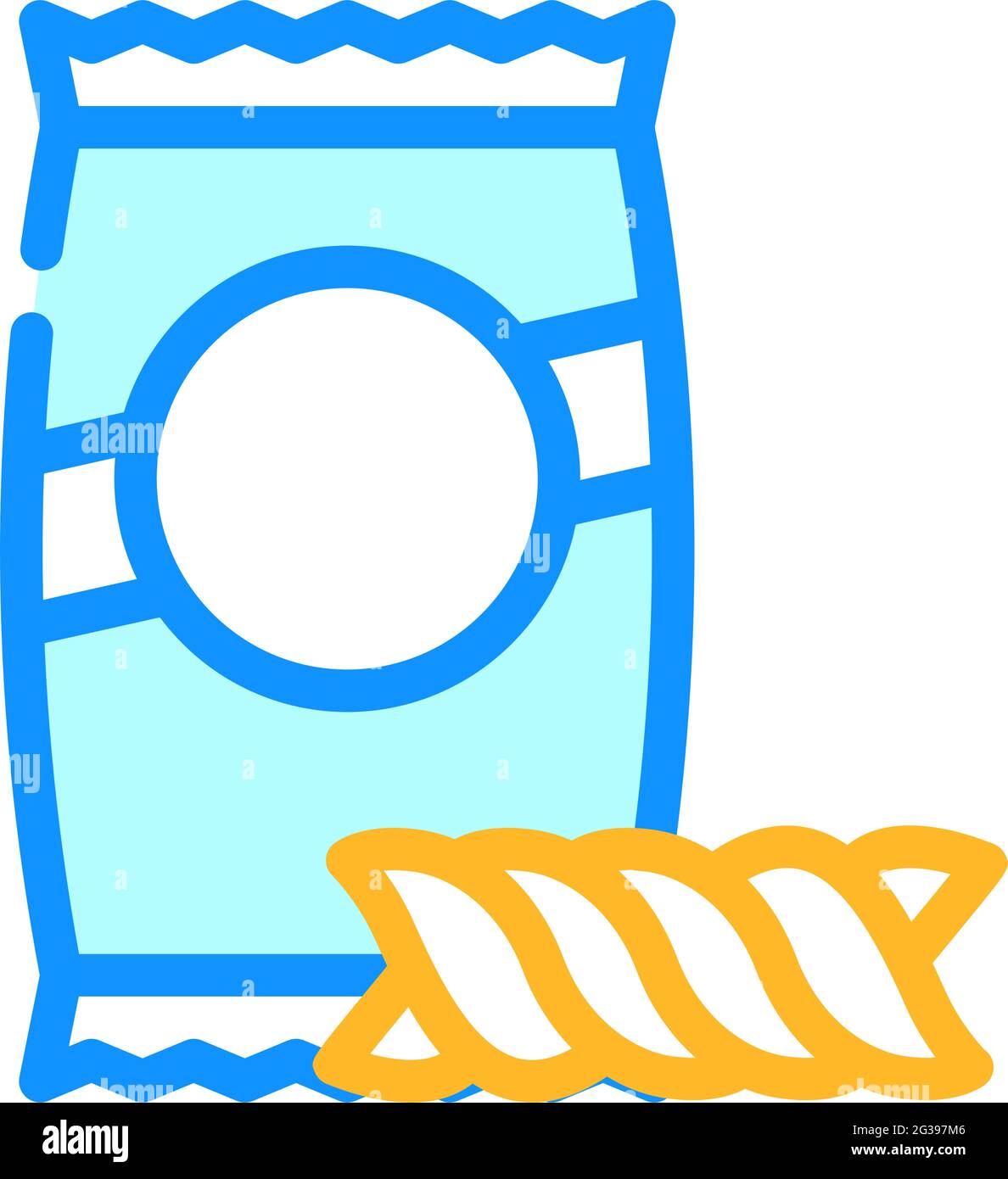 torchietti pasta color icon vector illustration Stock Vector