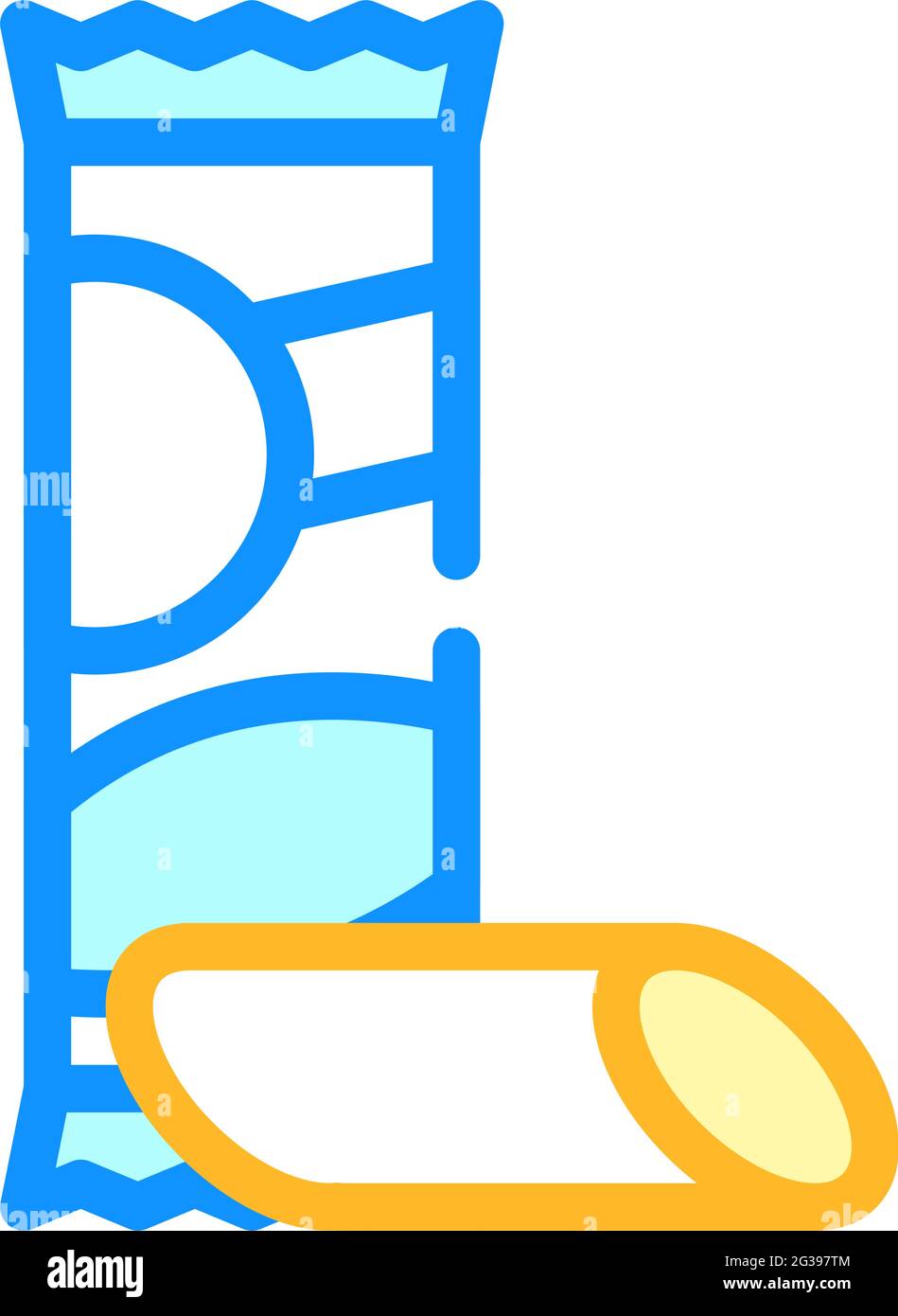 rigatoni pasta color icon vector illustration Stock Vector