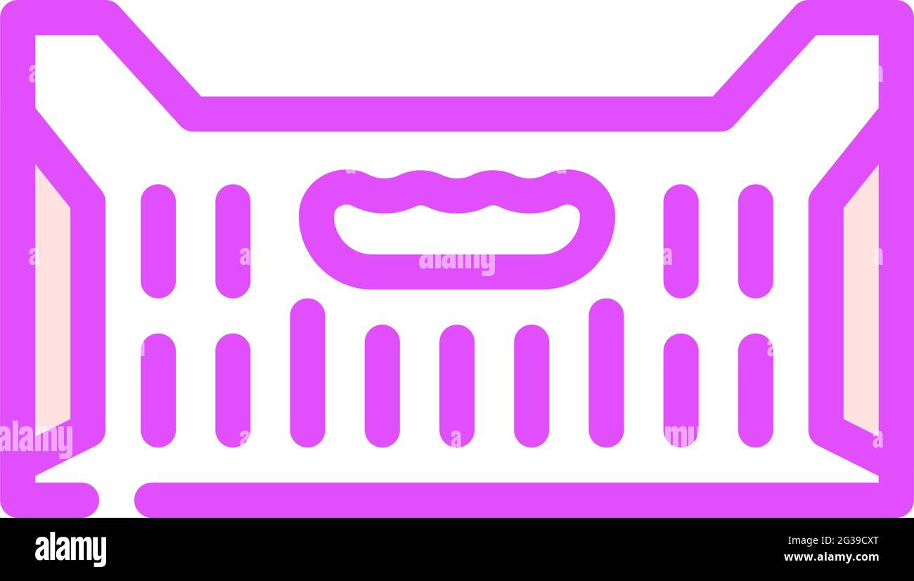 box container plastic color icon vector illustration Stock Vector Image ...