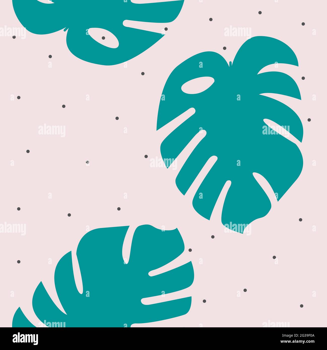 Monstera seamless pattern Vector illustration Stock Vector
