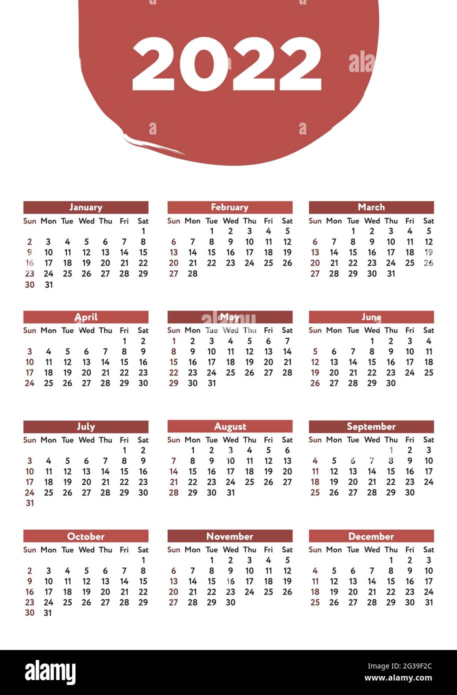 vector-design-template-for-pocket-calendar-2022-stock-vector-image