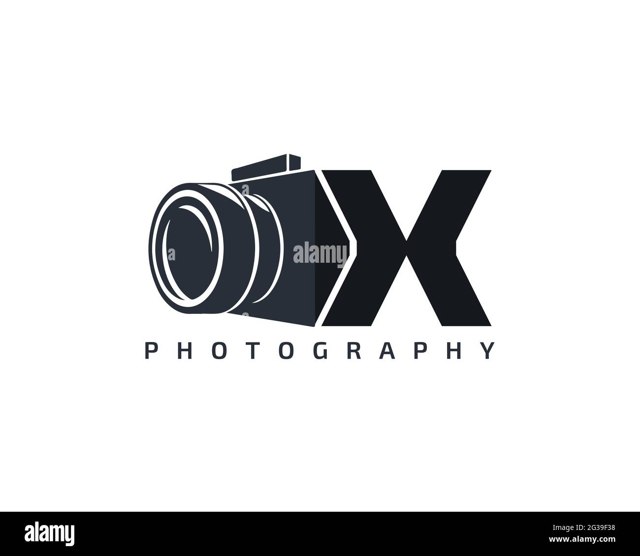 letter X Camera logo template. Camera logo icon on white background ...